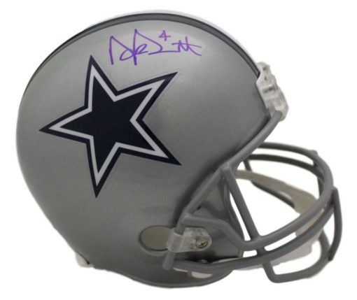 Dak Prescott Autographed Dallas Cowboys Full Size Replica Helmet JSA 21649