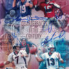 Quarterbacks of Century Signed 8x10 Photo Unitas Elway Montana Marino BAS 21656