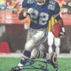 Emmitt Smith Autographed/Signed Dallas Cowboys Goal Line Art Card Blue 21668