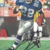 Emmitt Smith Autographed/Signed Dallas Cowboys Goal Line Art Card Black 21669