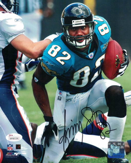 Jimmy Smith Autographed/Signed Jacksonville Jaguars 8x10 Photo BAS 21674