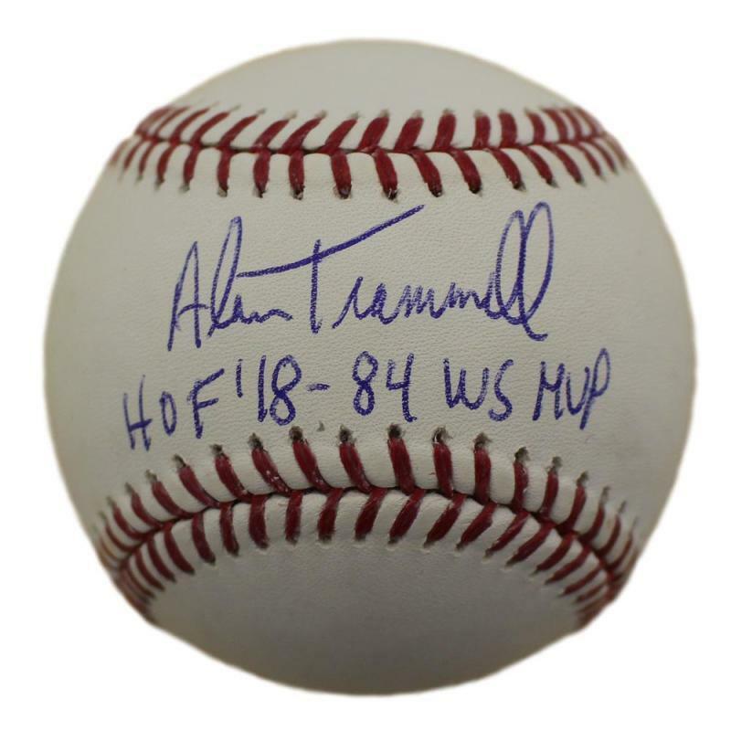 Alan Trammell Autographed Detroit Tigers OML Baseball HOF & MVP JSA 21689