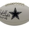 Rayfield Wright Autographed/Signed Dallas Cowboys Logo Football HOF BAS 21714