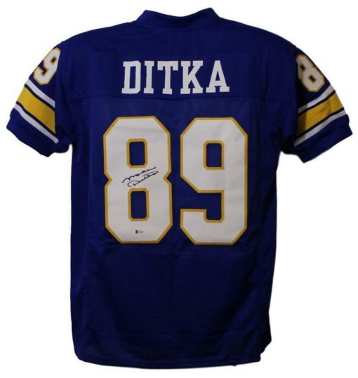 Mike Ditka Autographed/Signed Pittsburgh Panthers XL Blue Jersey BAS 21760