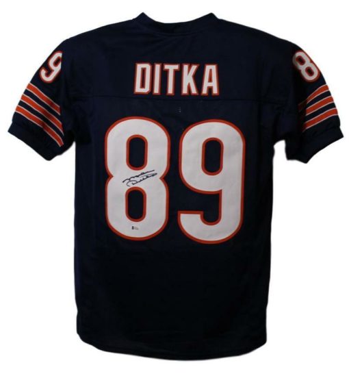 Mike Ditka Autographed/Signed Chicago Bears Blue XL Jersey BAS 21761