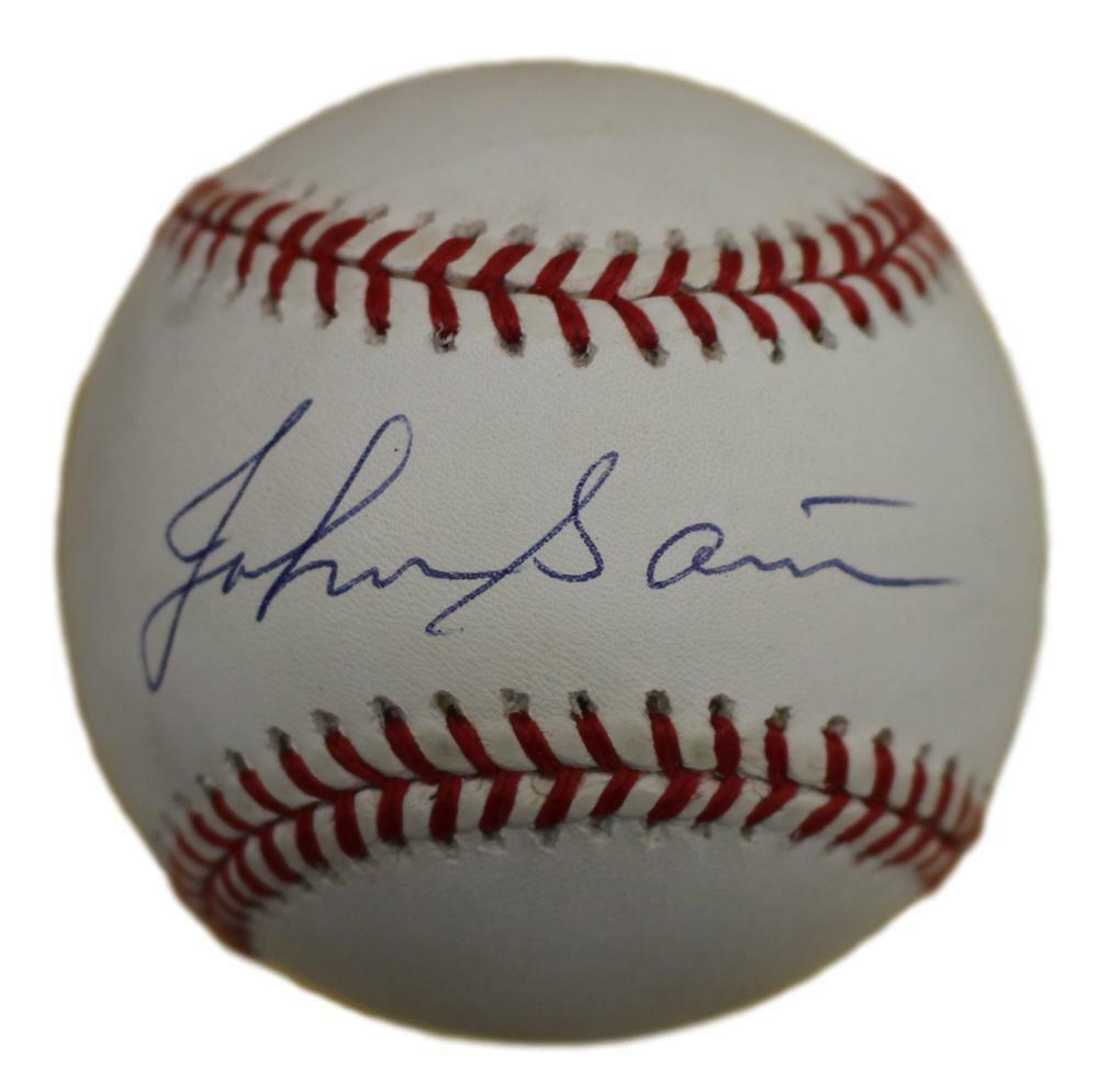 Johnny Sain Autographed/Signed New York Yankees OML Baseball JSA 21833