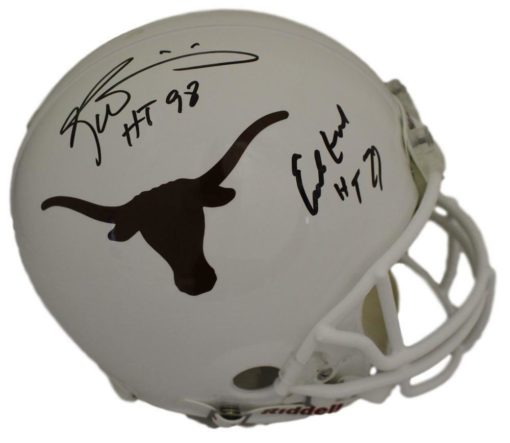 Earl Campbell & Ricky Williams Signed Texas Longhorns Proline Helmet JSA 21861