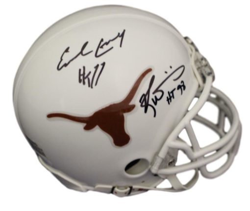 Earl Campbell & Ricky Williams Signed Texas Longhorns Mini Helmet JSA 21862