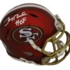 Jerry Rice Autographed San Francisco 49ers Blaze Mini Helmet HOF BAS 21879
