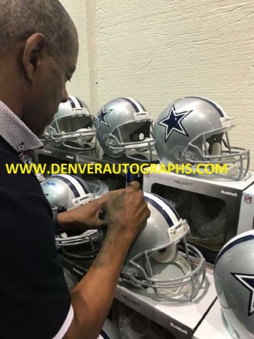 Tony Dorsett Autographed/Signed Dallas Cowboys Proline Helmet JSA 21890