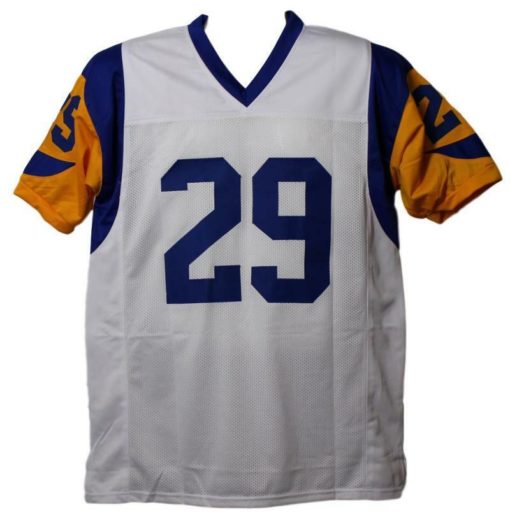 Eric Dickerson Autographed Los Angeles Rams XL White Jersey HOF BAS 21897