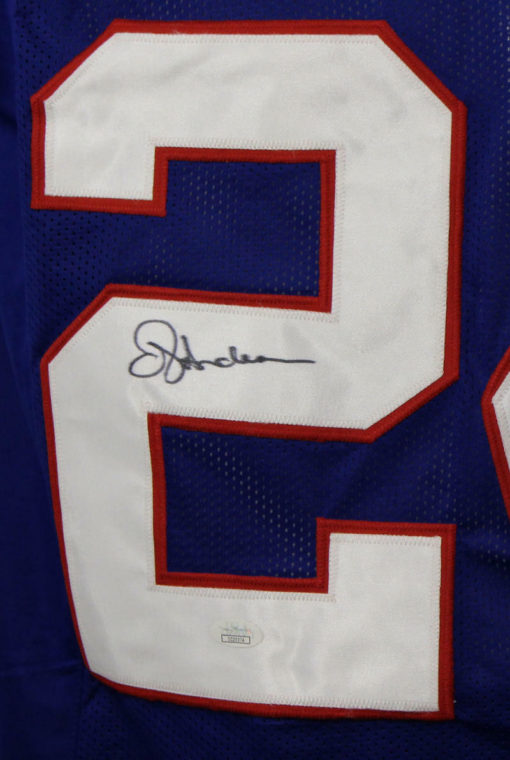 Ottis Anderson Autographed/Signed New York Giants XL Blue Jersey JSA 21902