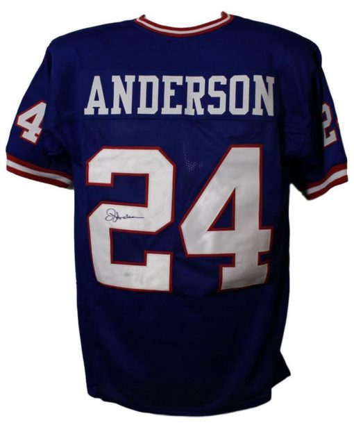 Ottis Anderson Autographed/Signed New York Giants XL Blue Jersey JSA 21902