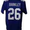 Saquan Barkley Autographed/Signed New York Giants Blue XL Jersey JSA 21903