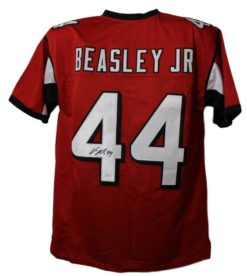 Vic Beasley Autographed/Signed Atlanta Falcons XL Red Jersey JSA 21904