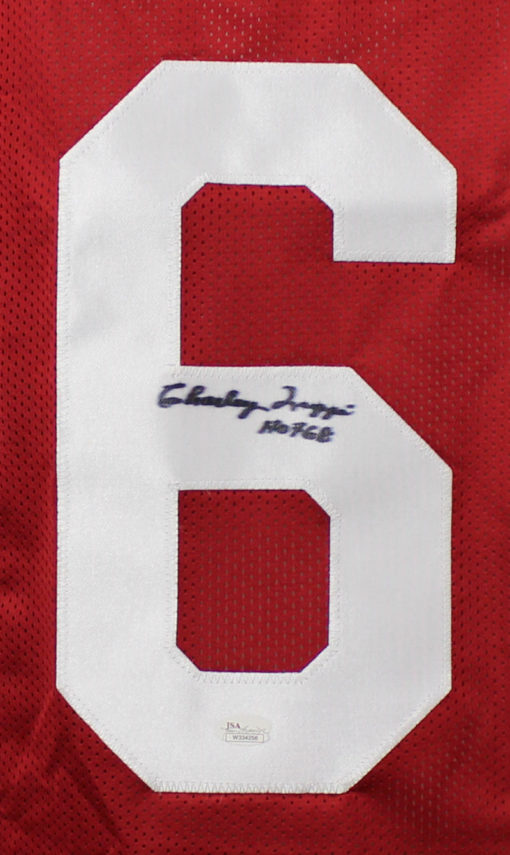 Charlie Trippi Autographed/Signed Arizona Cardinals Red XL Jersey HOF JSA 21956
