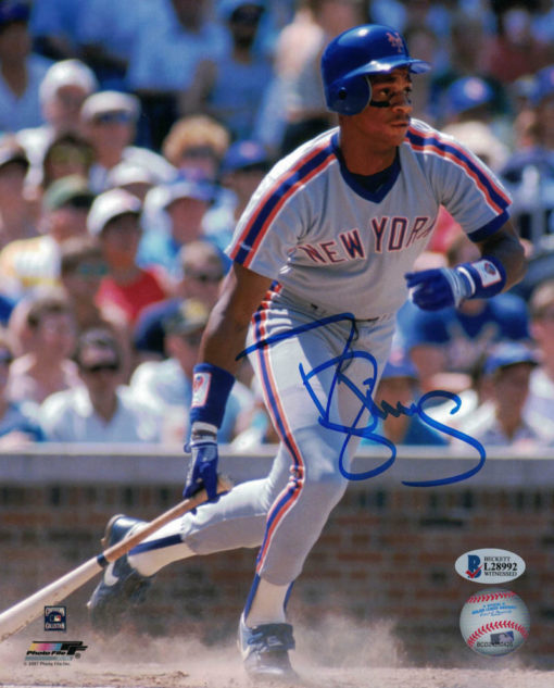 Darryl Strawberry Autographed/Signed New York Mets 8x10 Photo BAS 21970