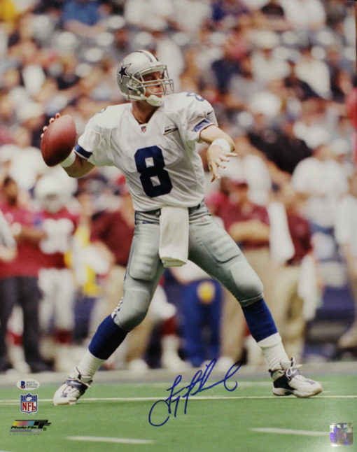 Troy Aikman Autographed/Signed Dallas Cowboys 16x20 Photo BAS 21983