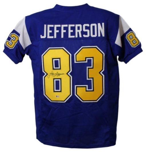 John Jefferson Autographed/Signed San Diego Chargers TB Blue XL Jersey BAS 21987