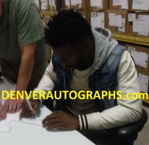 Emmanuel Sanders Autographed/Signed SMU Mustangs Blue XL Jersey JSA 21989