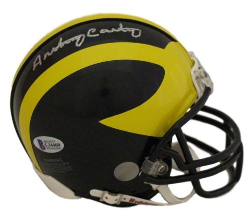Anthony Carter Autographed/Signed Michigan Wolverines Mini Helmet BAS 21999