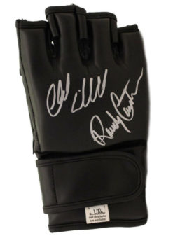 Chuck Liddell & Randy Couture Autographed UFC Black Right Handed Glove BAS 22004
