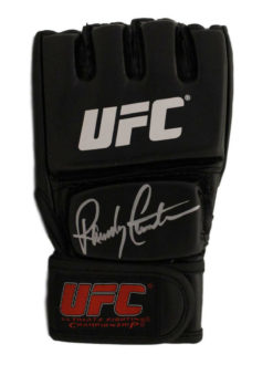 Randy Couture Autographed/Signed UFC Black Left Handed Glove BAS 22008