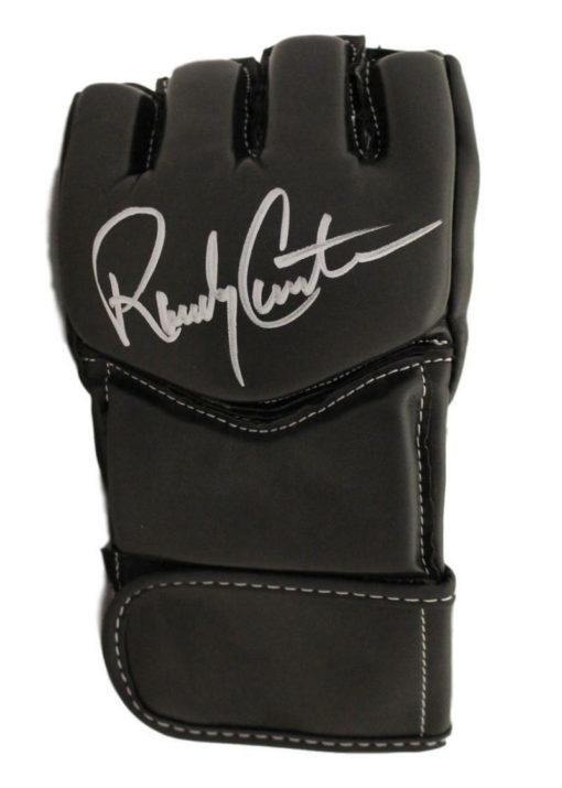 Randy Couture Autographed UFC Century Black Left Handed L/XL Glove BAS 22013