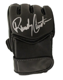 Randy Couture Autographed UFC Century Black Right Handed S/M Glove BAS 22014