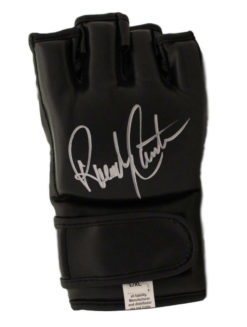 Randy Couture Autographed/Signed UFC Black Right Handed Glove BAS 22017