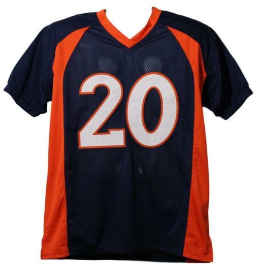 Brian Dawkins Autographed/Signed Denver Broncos Blue XL Jersey HOF JSA 22031