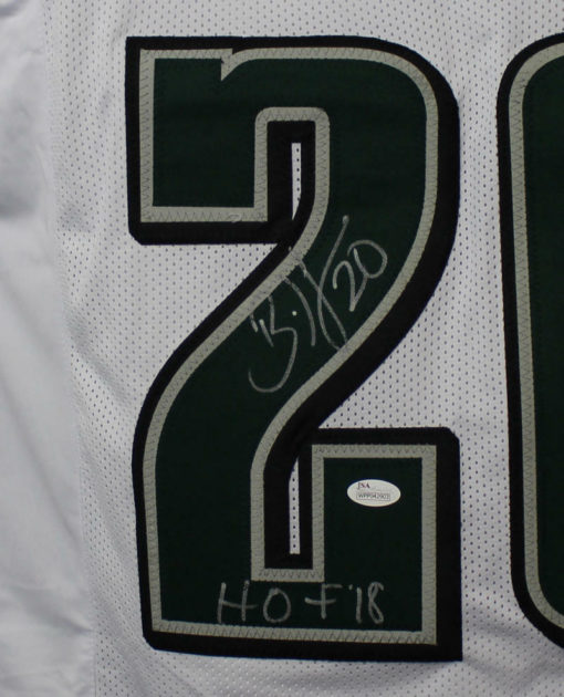 Brian Dawkins Autographed Philadelphia Eagles White XL Jersey HOF JSA 22033
