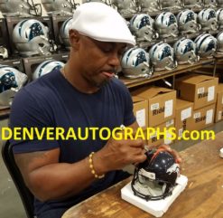 Brian Dawkins Autographed/Signed Denver Broncos Mini Helmet HOF JSA 22036