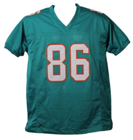 Mike Gesicki Autographed/Signed Miami Dolphins Teal XL Jersey JSA 22041