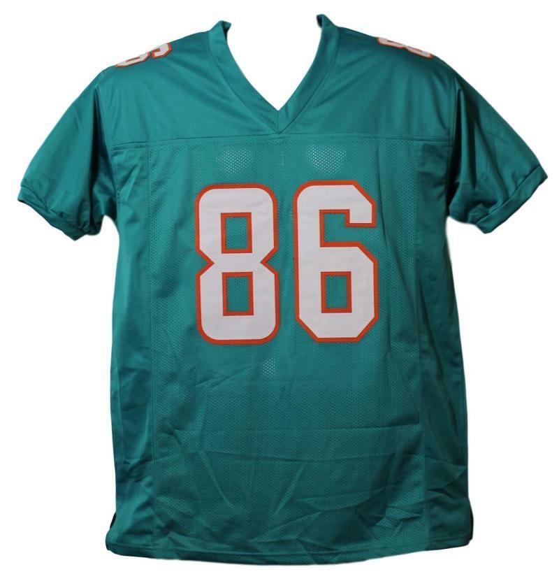 Mike Gesicki Autographed/Signed Miami Dolphins Teal XL Jersey JSA 22041 â Denver Autographs