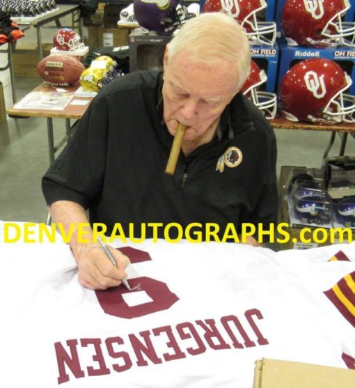 Sonny Jurgensen Autographed Washington Redskins XL White Jersey HOF JSA 22047