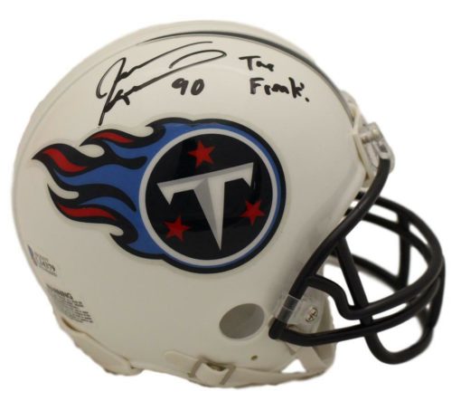 Jevon Kearse Autographed/Signed Tennessee Titans Mini Helmet The Freak BAS 22052