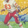 Willie Lanier Autographed Kansas City Chiefs Goal Line Art Card HOF Blue 22056