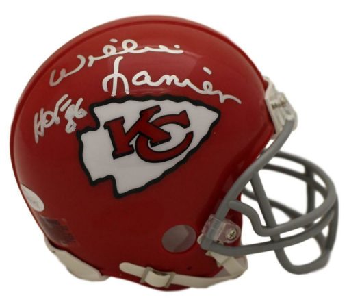 Willie Lanier Autographed/Signed Kansas City Chiefs TB Mini Helmet HOF JSA 22057