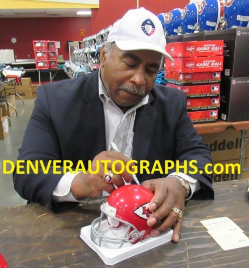 Willie Lanier Autographed/Signed Kansas City Chiefs TB Mini Helmet HOF JSA 22057