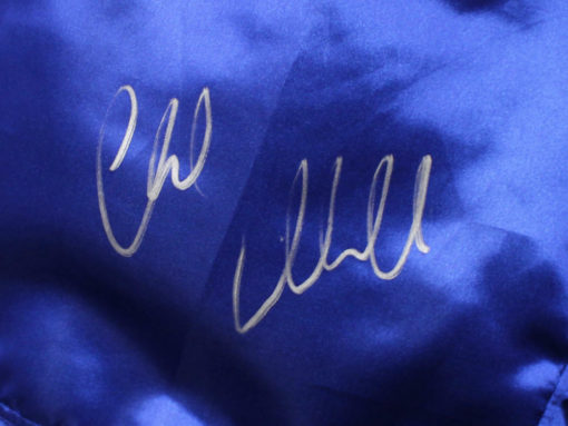 Chuck Liddell Autographed/Signed UFC MMA Blue Iceman Trunks BAS 22058