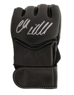 Chuck Liddell Autographed UFC Century Black Left Handed S/M Glove BAS 22065