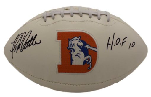 Floyd Little Autographed/Signed Denver Broncos D Logo Football HOF JSA 22079