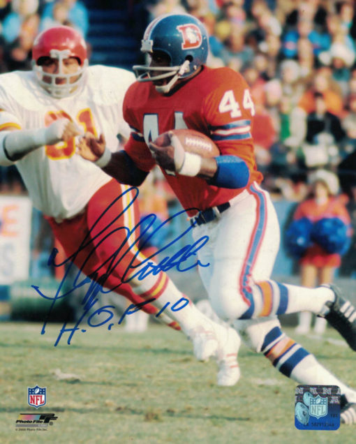 Floyd Little Autographed/Signed Denver Broncos 8x10 Photo HOF 22080 PF