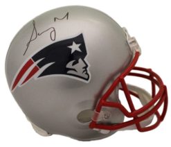 Sony Michel Autographed/Signed New England Patriots Replica Helmet JSA 22082