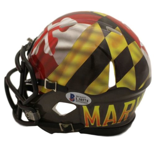 DJ Moore Autographed/Signed Maryland Terrapins Mini Helmet BAS 22088