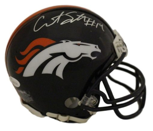 Courtland Sutton Autographed/Signed Denver Broncos Mini Helmet JSA 22108