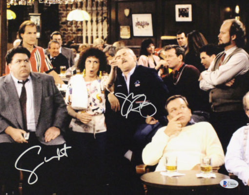 George Wendt & John Ratzenberger Autographed/Signed 11x14 Photo Cheers BAS 22115