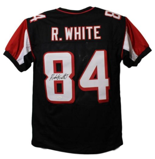 Roddy White Autographed/Signed Atlanta Falcons XL Black Jersey JSA 22119