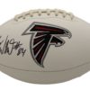 Roddy White Autographed/Signed Atlanta Falcons Logo Football JSA 22121
